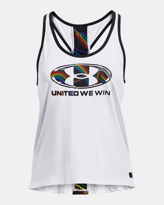 Camiseta sin mangas UA Knockout Pride para mujer, White, pdpMainDesktop image number 5